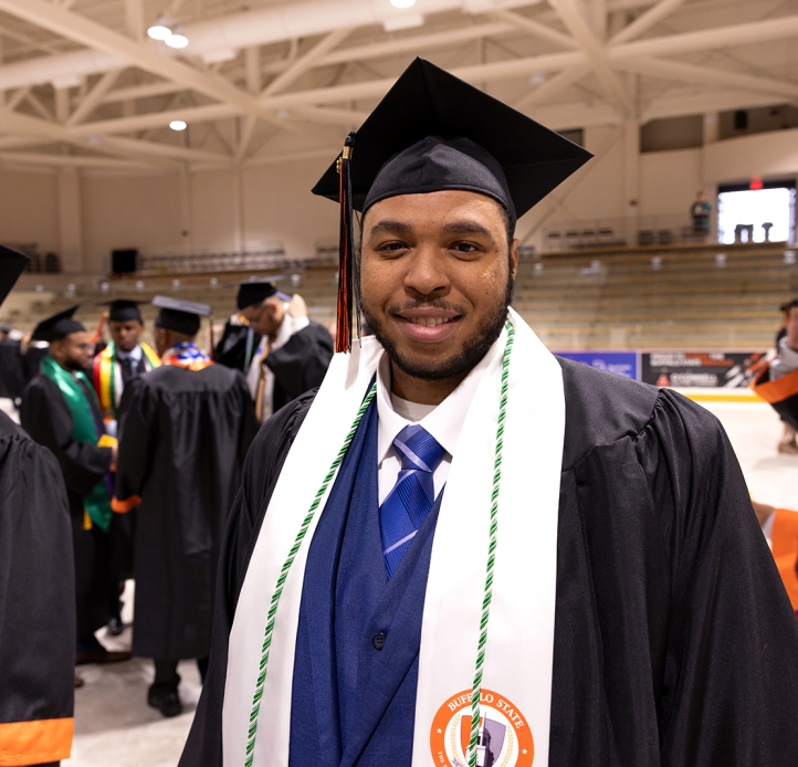 Commencement student smiling